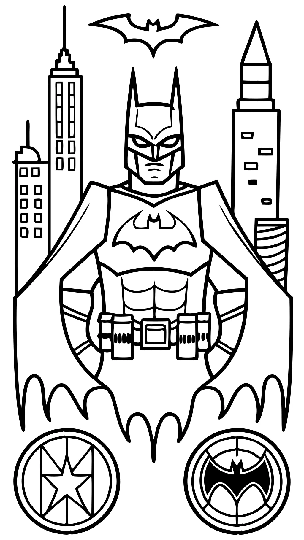 páginas para colorear imprimibles Batman